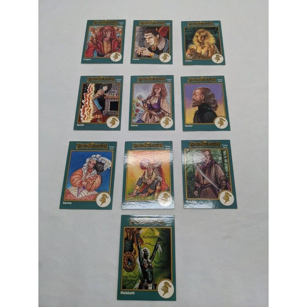 Lot Of (46) TSR 1993 Series Forgotten Realms Gold Border Trading Cards